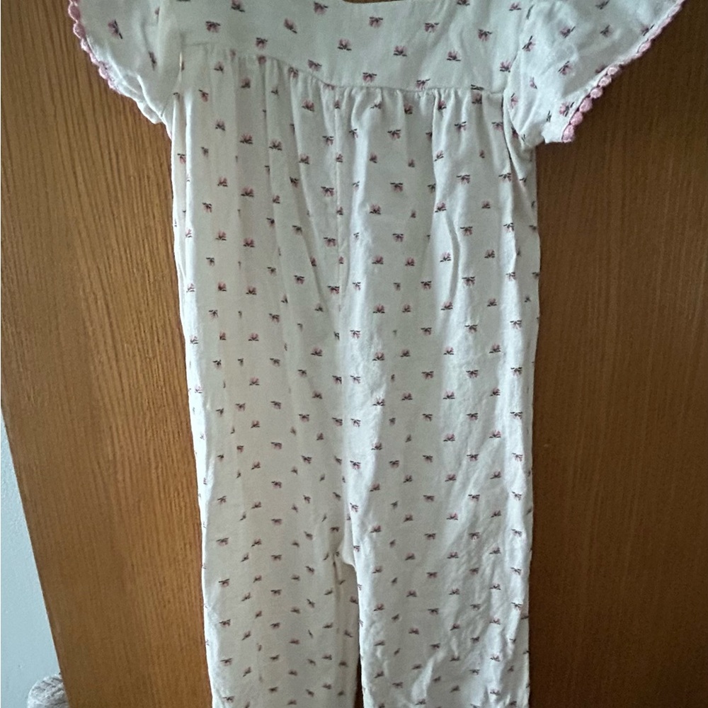 Old Navy White and Pink Toddler Romper
